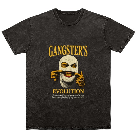 Gangster’s Evolution – Streetwear Statement Mineral Wash T Shirts