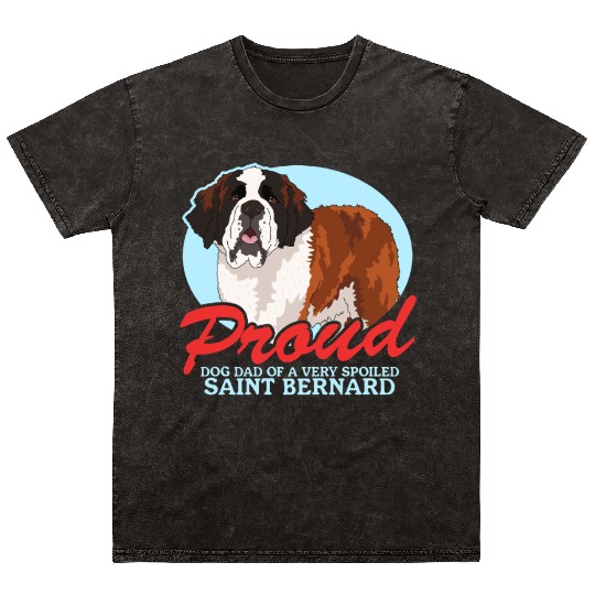 Saint Bernard Dog Dad St. Bernhard Mineral Wash T Shirts