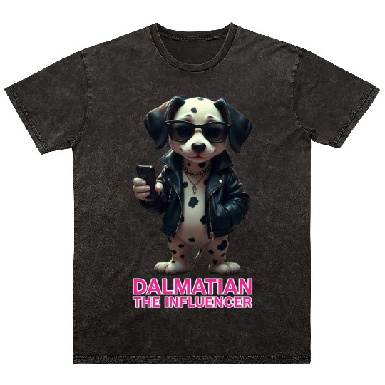 Dalmatian the Influencer Mineral Wash T Shirts