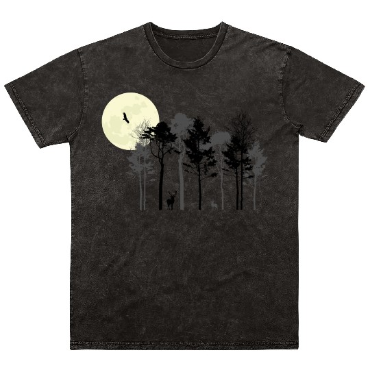 Deer forest Mineral Wash T Shirts