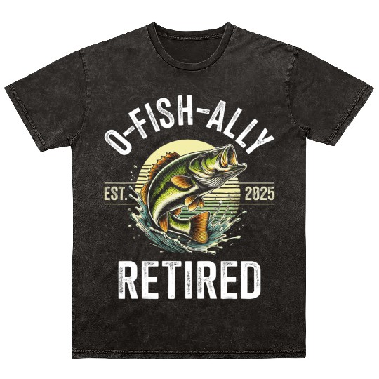 O Fish Ally Retired 2025 for fisherman fishing Mineral Wash T Shirts