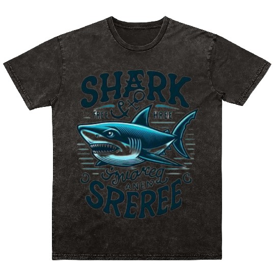 Shark Free and Squared Away Mineral Wash T Shirts