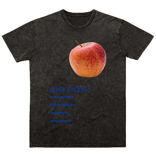 Lost Files™ Everywhere Nowhere Apple Aesthetic Mineral Wash T Shirts