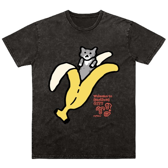Bananyang - 020. Gray Spotted Tuxedo Mineral Wash T Shirts