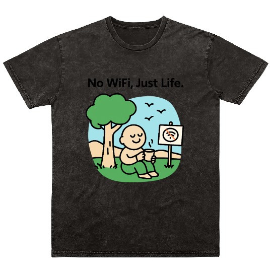 Peaceful Mind Grounding Design Mineral Wash T Shirts