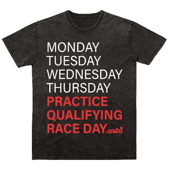 monday tuesday wednesday thursday practice qual Mineral Wash T Shirts