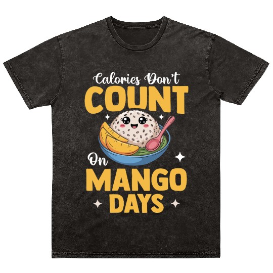 Mango Sticky Rice Thai Street Food Mineral Wash T Shirts