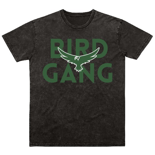Bird Gang Bold Logo Design Mineral Wash T Shirts
