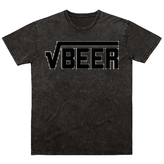 Root Beer Square Root of Beer Math Joke Mineral Wash T Shirts