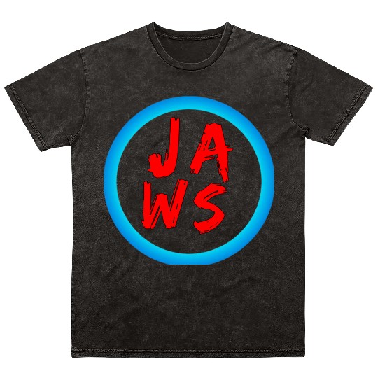 Vibrant Graffiti Style JAWS Logo Mineral Wash T Shirts
