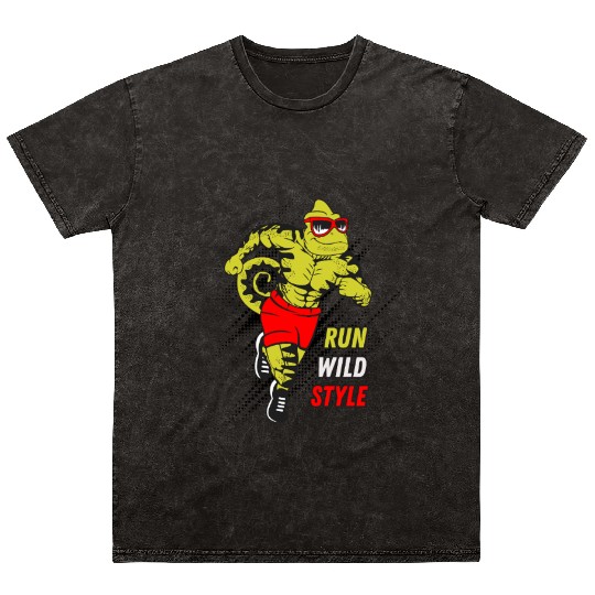 Running lizard Mineral Wash T Shirts