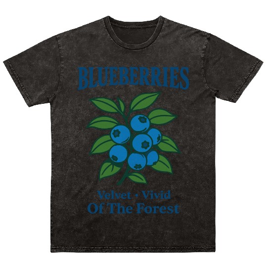 Blueberry the sweet fruit of the wild forest Mineral Wash T Shirts