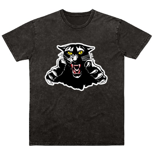 Black Panther Claw Design Mineral Wash T Shirts