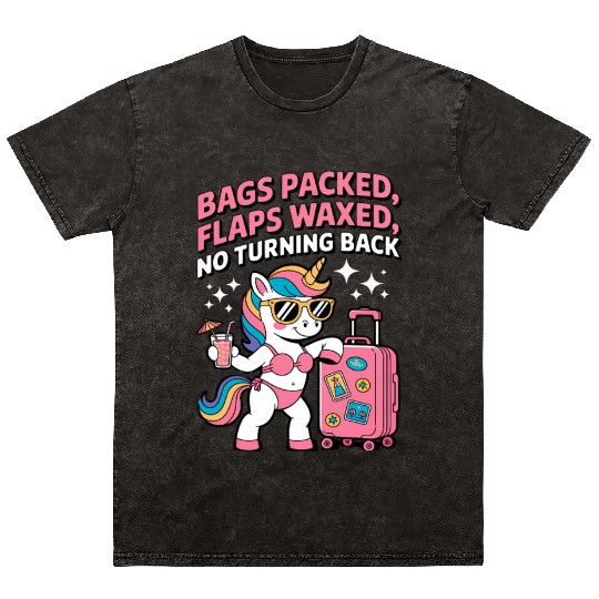 Bags Packed Unicorn Vacation Adventure Mineral Wash T Shirts