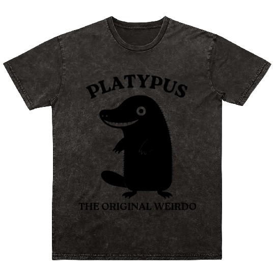 Funny Platypus - The Original Weirdo Design Mineral Wash T Shirts