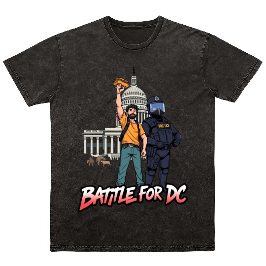 Free DC Sandwich Guy Banksy Style Street Art Mineral Wash T Shirts