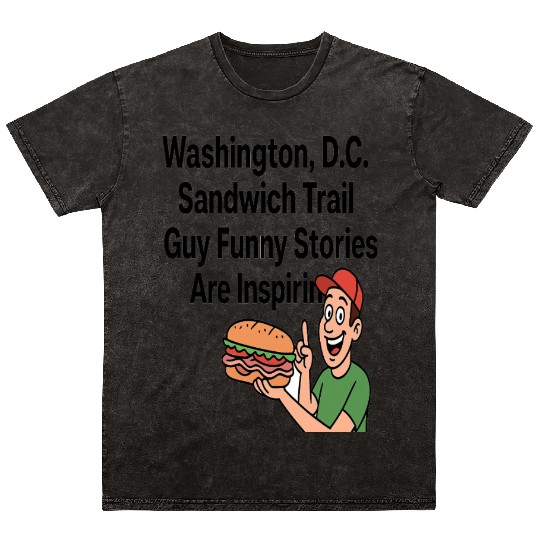 Washington DC Sandwich Throw Guy  Mineral Wash T Shirts