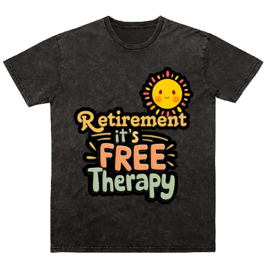 Retirement Humor Sun Illustration Mineral Wash T Shirts