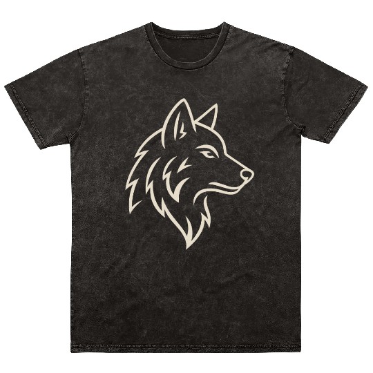 Wolf Head | Men’s Graphic Mineral Wash T Shirts