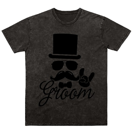 Groom Wedding Marriage Stag do night bachelor Mineral Wash T Shirts