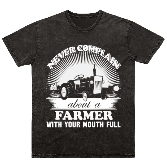 Farmer piglet farmer farmers union no farmers n Mineral Wash T Shirts