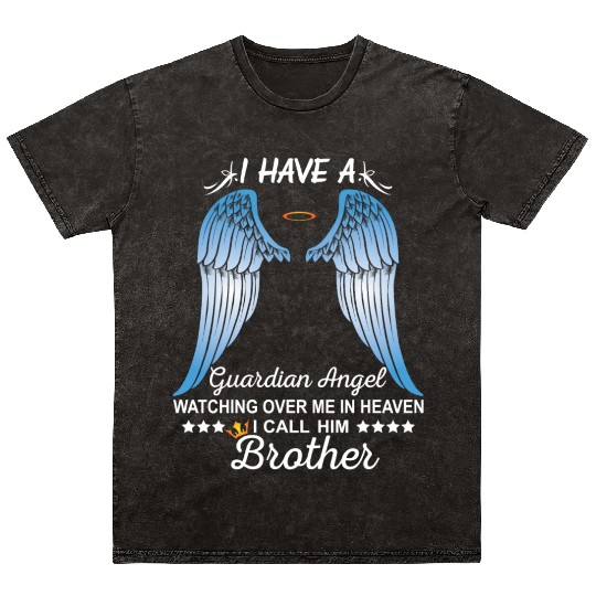 My Brother Is My Guardian Angel Mineral Wash T Shirts