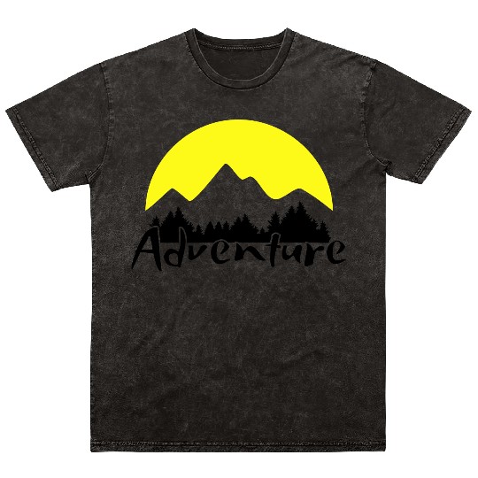Nature Adventure, Mountains and Forest Mineral Wash T Shirts