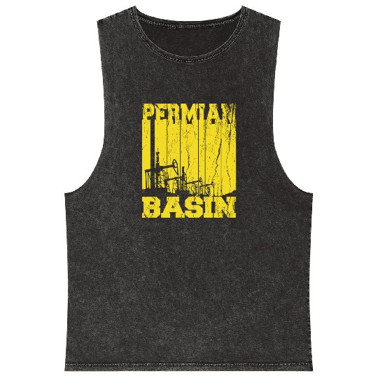 Permian Basin Oilfield Rigger Driller Distressed Mineral Wash Tank Tops