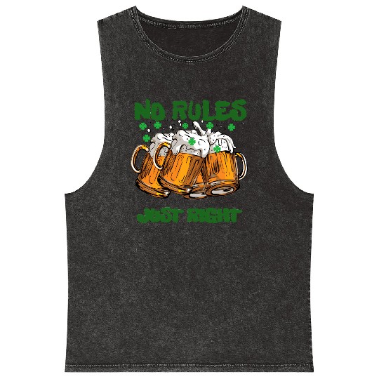 st paddy funny day, green beer Irish day Mineral Wash Tank Tops