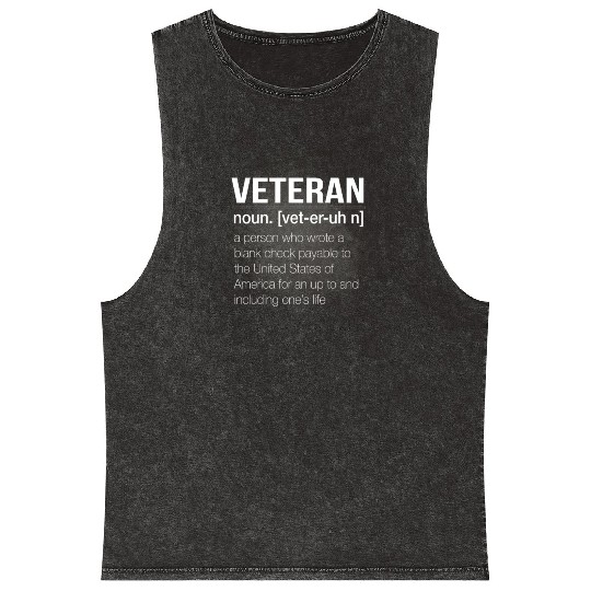 Veterans Mineral Wash Tank Tops - The definition of a veteran