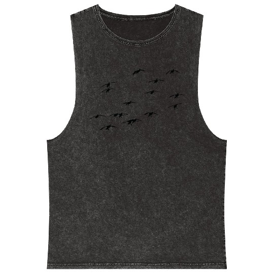 Goose Hunting De n & Waterfowl Hunting De n Mineral Wash Tank Tops