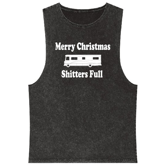 Christmas Vacation - Merry Christmas Shitters Full Mineral Wash Tank Tops