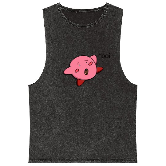 Funny Kirby Mineral Wash Tank Tops