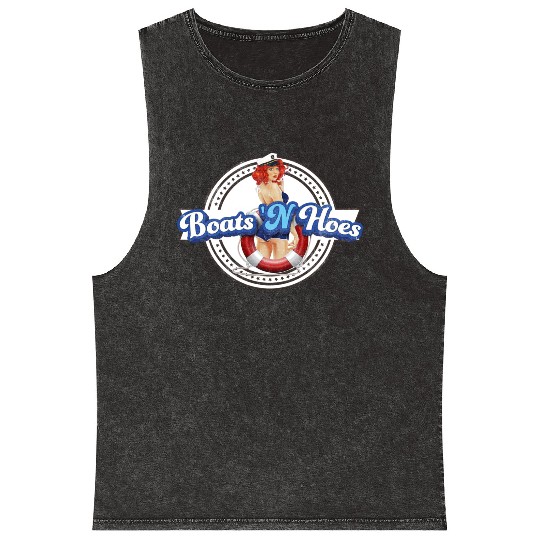 BOATS 'N HOES STEP BROTHERS SEXY LOGO Mineral Wash Tank Tops