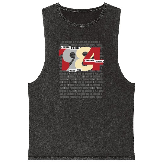 George Orwell - Nineteen Eighty-Four Mineral Wash Tank Tops