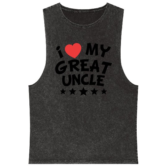 I Heart My Great Uncle Mineral Wash Tank Tops