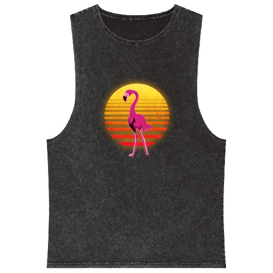 Neon Flamingo Mineral Wash Tank Tops