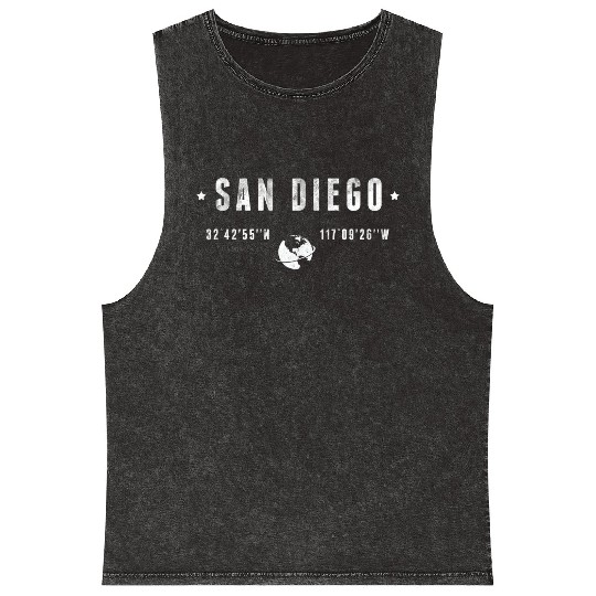 San Diego Mineral Wash Tank Tops