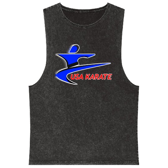 Team USA Karate Mineral Wash Tank Tops