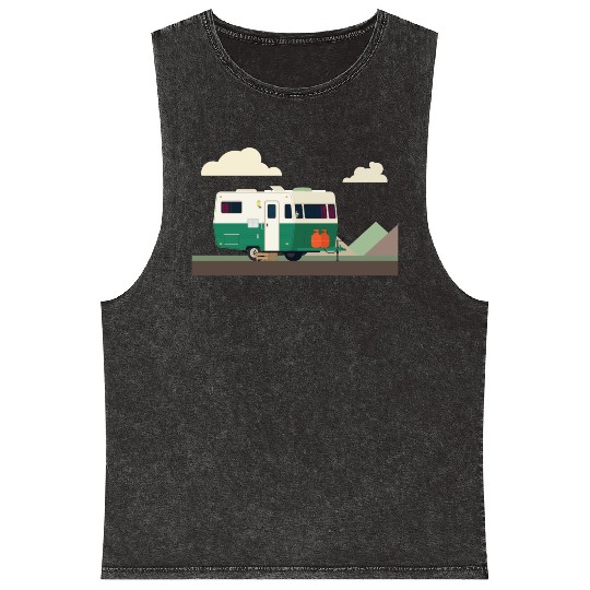 camper in the mountains Mineral Wash Tank Tops