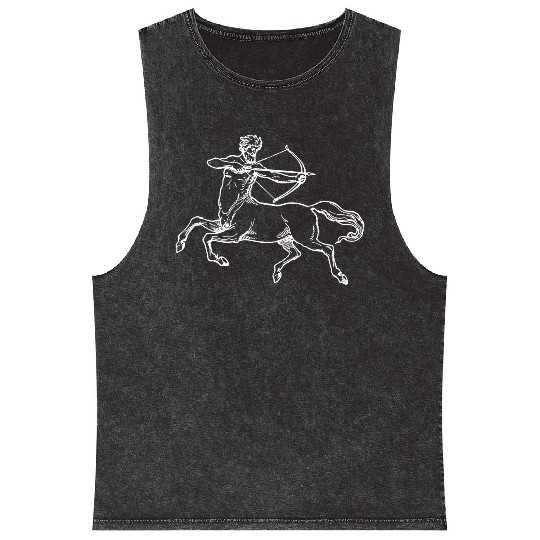 Zodiac Sagittarius Mineral Wash Tank Tops