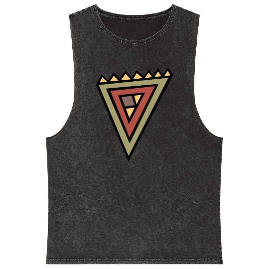 Native American Symbol Mineral Wash Tank Tops