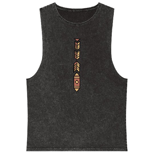Native American Symbol Mineral Wash Tank Tops