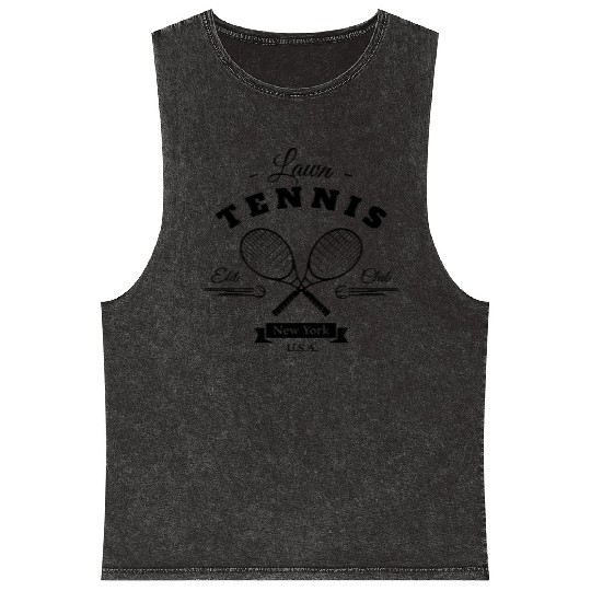 tennis logo Mineral Wash Tank Tops