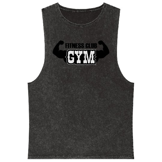 gym logo Mineral Wash Tank Tops