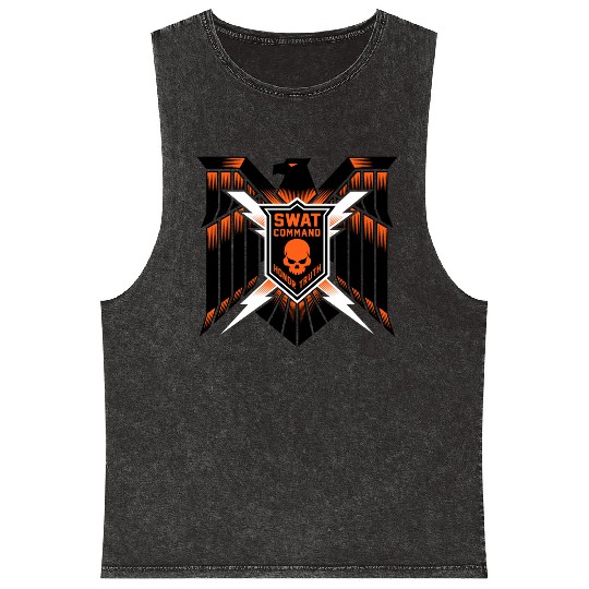 hawk crest mma Mineral Wash Tank Tops