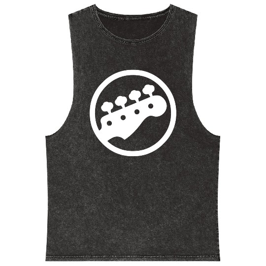 Bass Guitar Player Mineral Wash Tank Tops