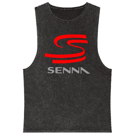 ayrton senna Mineral Wash Tank Tops