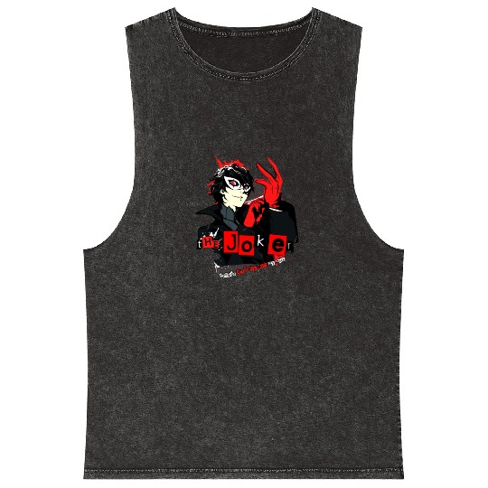 Persona 5 joker Mineral Wash Tank Tops