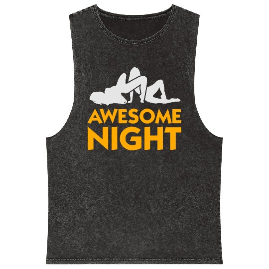 Brilliant Night With 2 Women! Mineral Wash Tank Tops